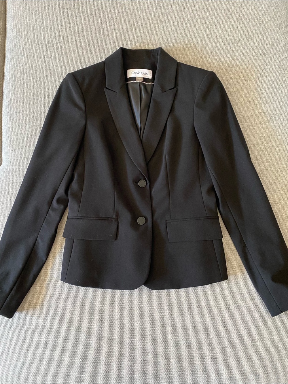 Calvin Klein Black Women's Two-Button Tailored Blazer